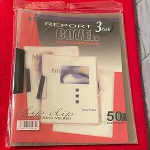 Black Diamond Transparent Report Covers - 3 Pack